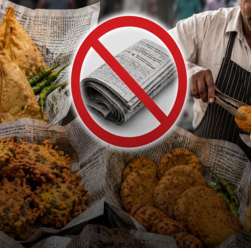खाने की चीजों को अखबार में लपेटना अब गैरकानूनी, FSSAI ने लगाई रोक