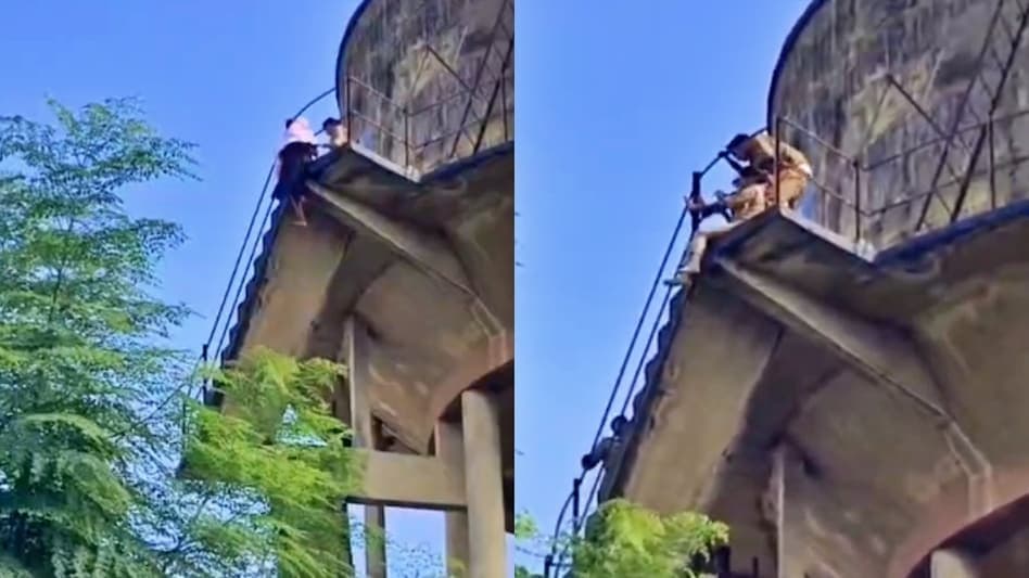 गोरखपुर में 9वीं की छात्रा ने पानी की टंकी से लगाई छलांग, महिला इंस्पेक्टर ने हवा में हाथ पकड़कर बचाई जान