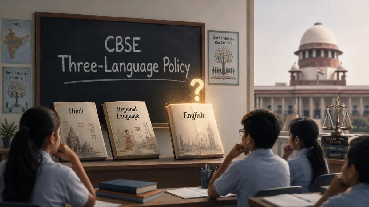 CBSE की थ्री-लैंग्वेज पॉलिसी पर सुप्रीम कोर्ट में सुनवाई, मौजूदा कक्षा 6 के छात्रों को मिल सकती है राहत
