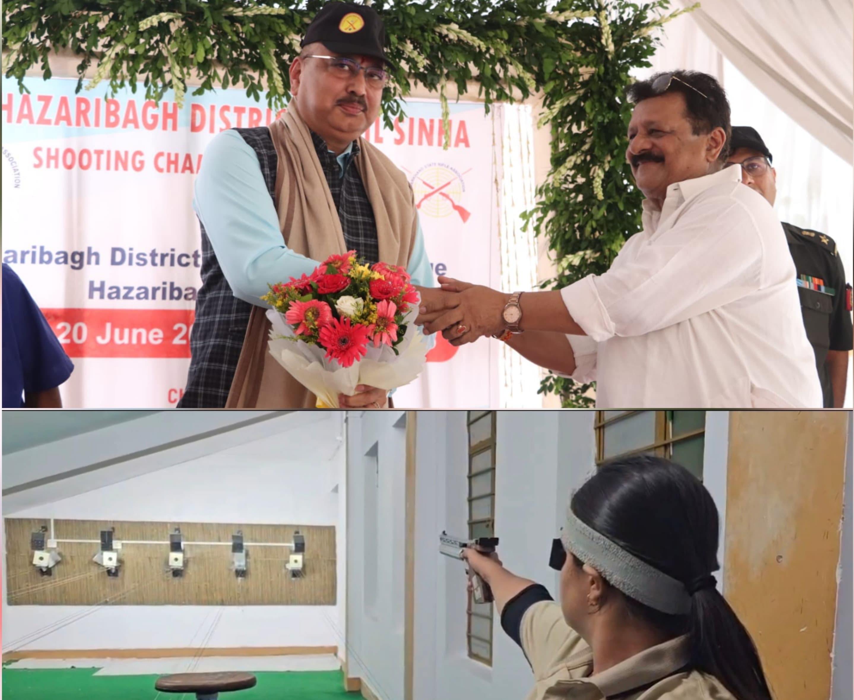 मुख्य अतिथि पूर्व डीजीपी सुनील सिन्हा राइफल शूटिंग चैंपियनशिप का किया समापन