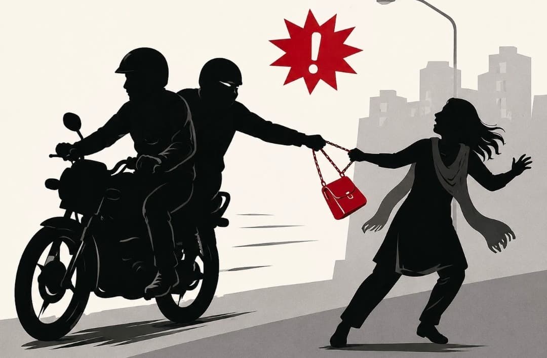 घड़ा खरीद रही महिला के गले से दिनदहाड़े सोने की चेन की छिनतई