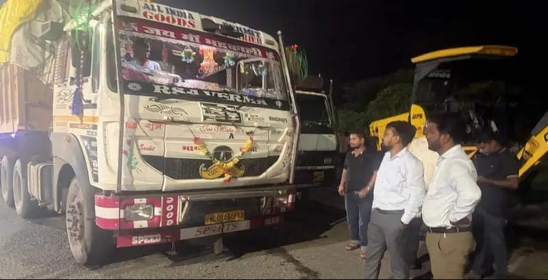 नो-पार्किंग में भारी वाहनों के खिलाफ औचक जांच