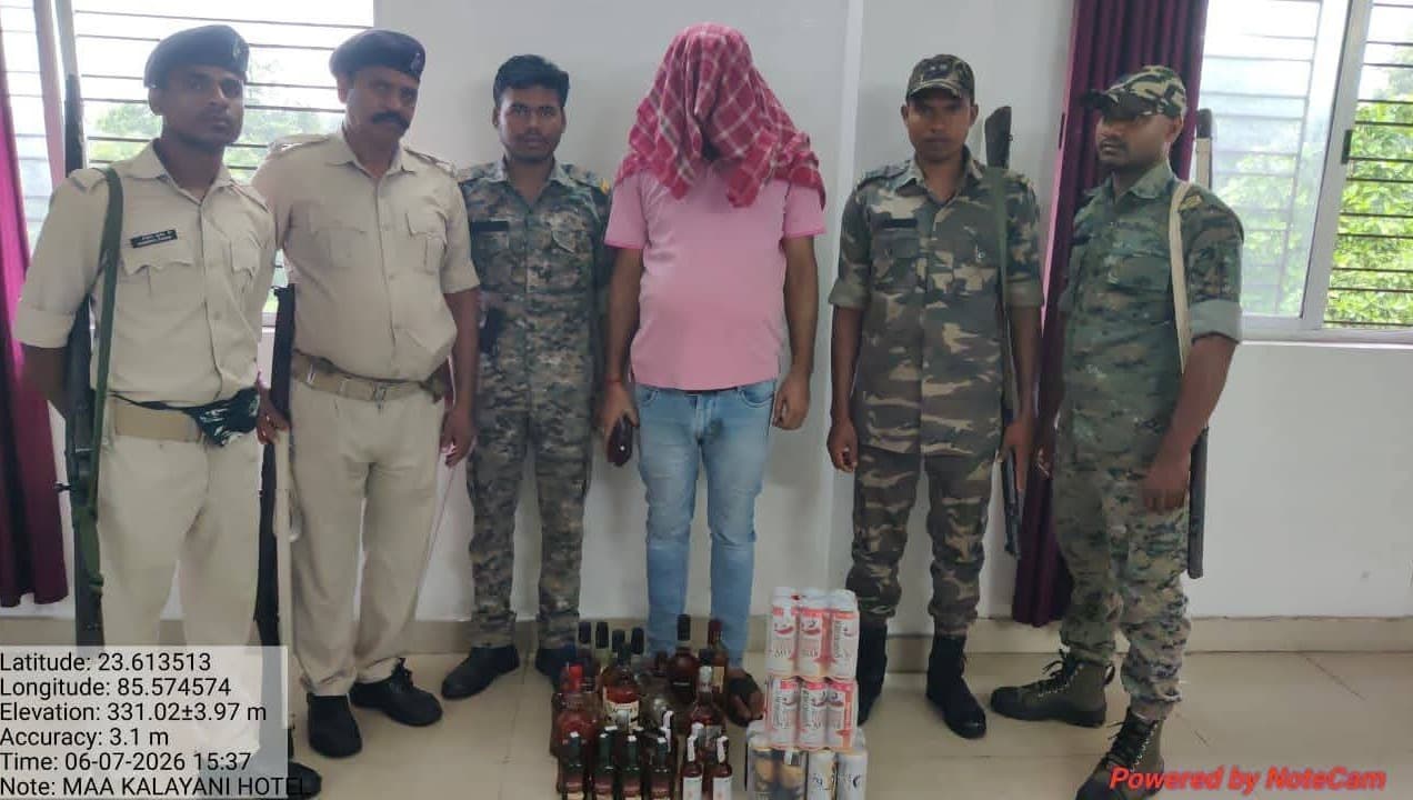 अवैध शराब कारोबार पर उत्पाद विभाग की कार्रवाई, विदेशी शराब और बीयर बरामद, एक गिरफ्तार
