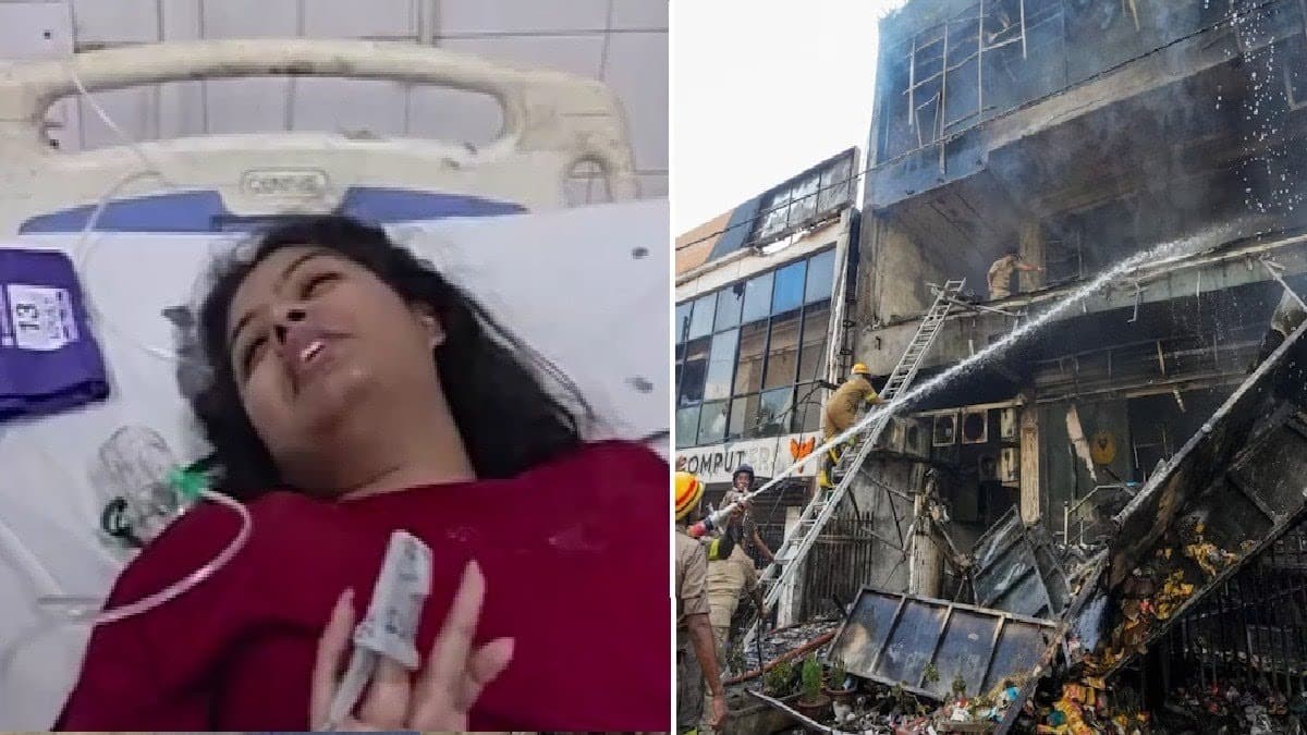 लखनऊ अग्निकांड: खिड़की तोड़ पाइप के सहारे उतरी युवती, बोली- फोन करते रहे लेकिन किसी ने नहीं उठाया