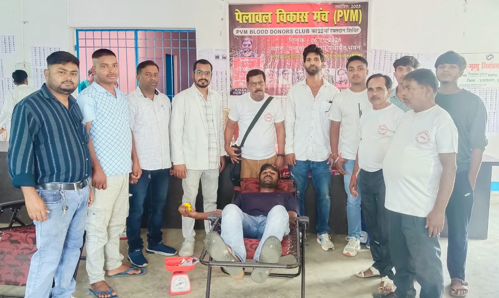 22वें रक्तदान शिविर में 22 रक्तदाताओं ने किया रक्तदान, थैलेसीमिया पीड़ित बच्चों के लिए बने सहारा