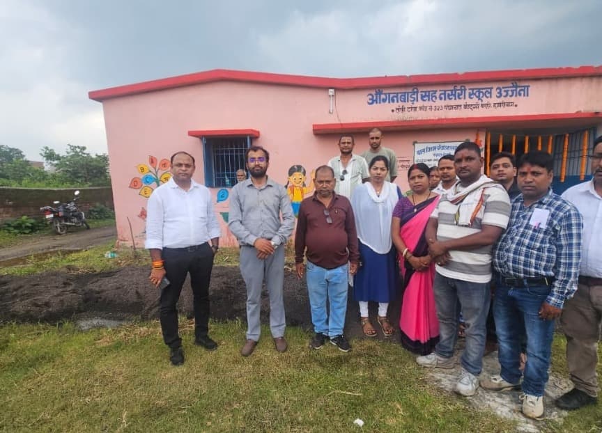 उज्जैना में आंगनबाड़ी सह नर्सरी स्कूल का बीडीओ ने किया उद्घाटन