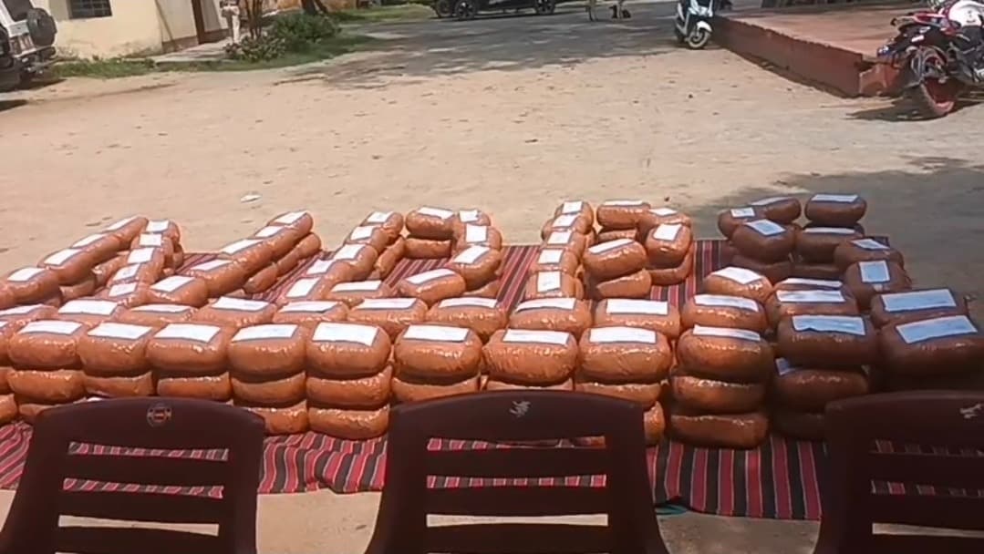 हुसैनाबाद पुलिस ने ट्रक से 320 किलो गांजा किया बरामद, चालक गिरफ्तार; बाजार कीमत 1.5 करोड़ रुपये से अधिक