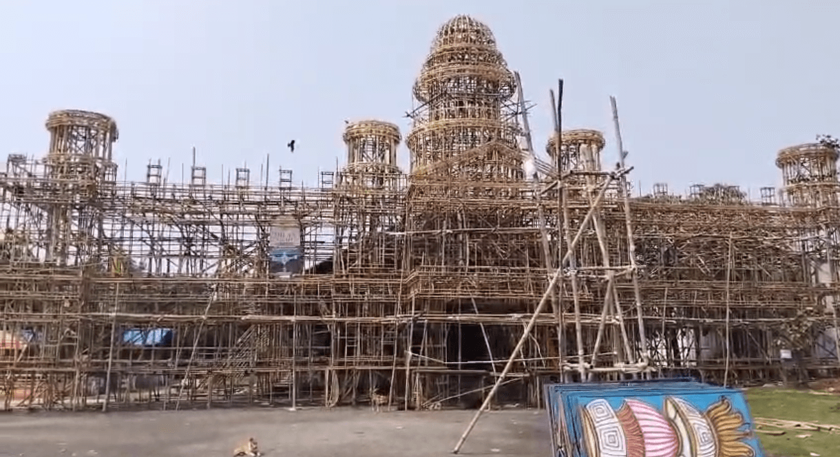 मैसूर पैलेस की भव्यता में सजेगा गांधी मैदान का पूजा पंडाल
