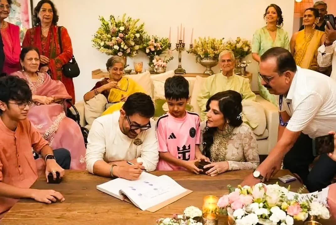 आमिर खान-गौरी स्प्रैट की शादी का जश्न, रोमांटिक डांस और किस ने जीता फैंस का दिल