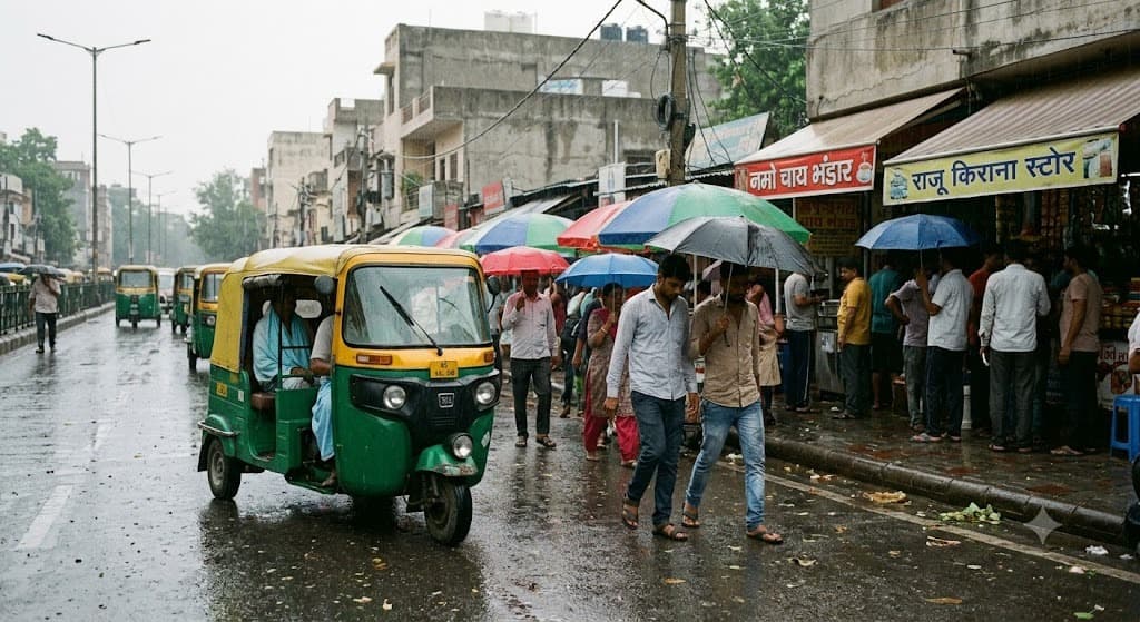 दिनभर रिमझिम बारिश से जनजीवन प्रभावित, उमस से मिली राहत