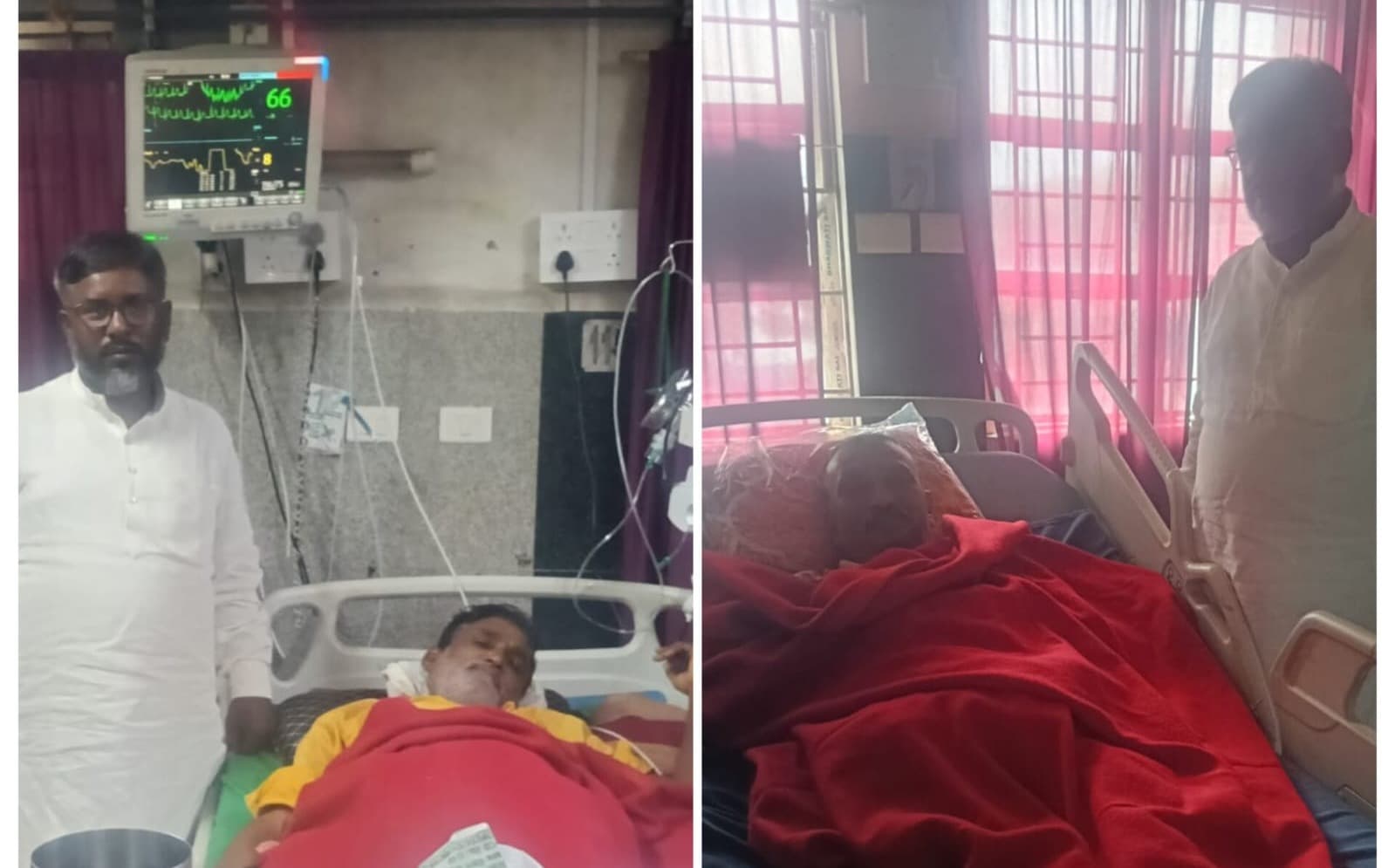 रिम्स में इलाजरत ग्रामीणों से मिले मुखिया प्रतिनिधि मौलाना हेलाल अख्तर, जाना हाल-चाल