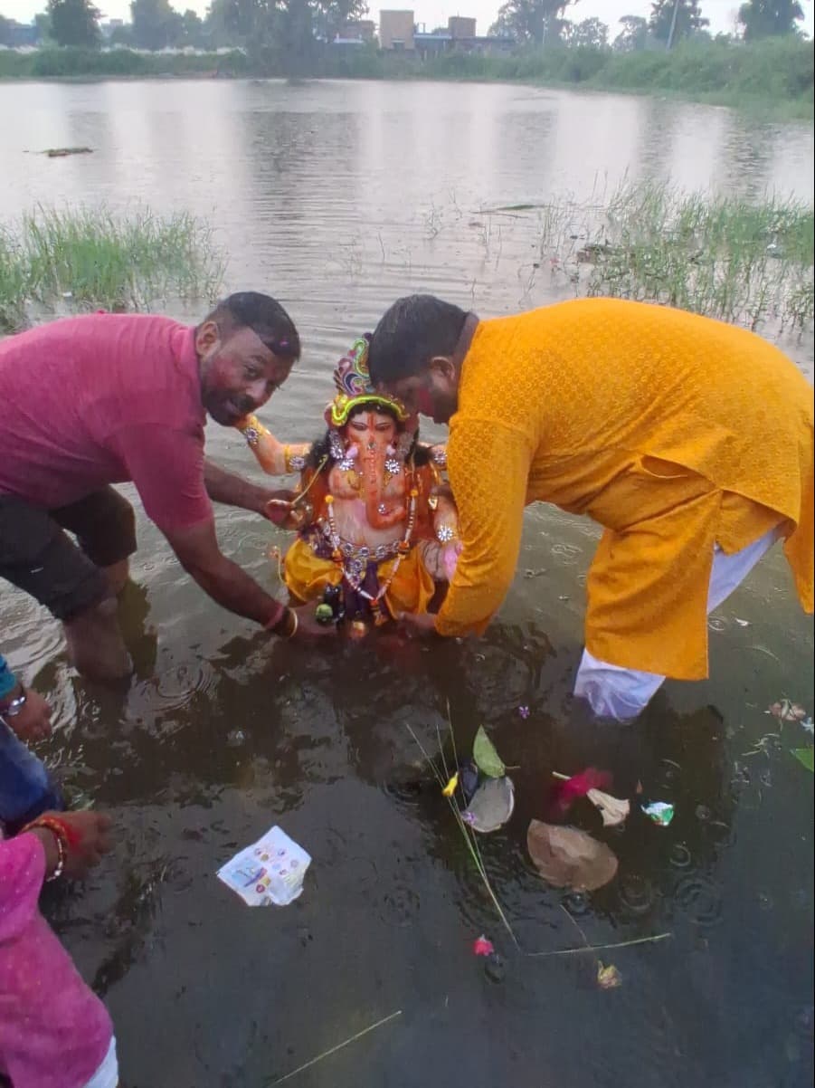 प्रतिमा विसर्जन के साथ मांडू में दो दिवसीय गणेश पूजा हर्षोल्लास के साथ संपन्न 