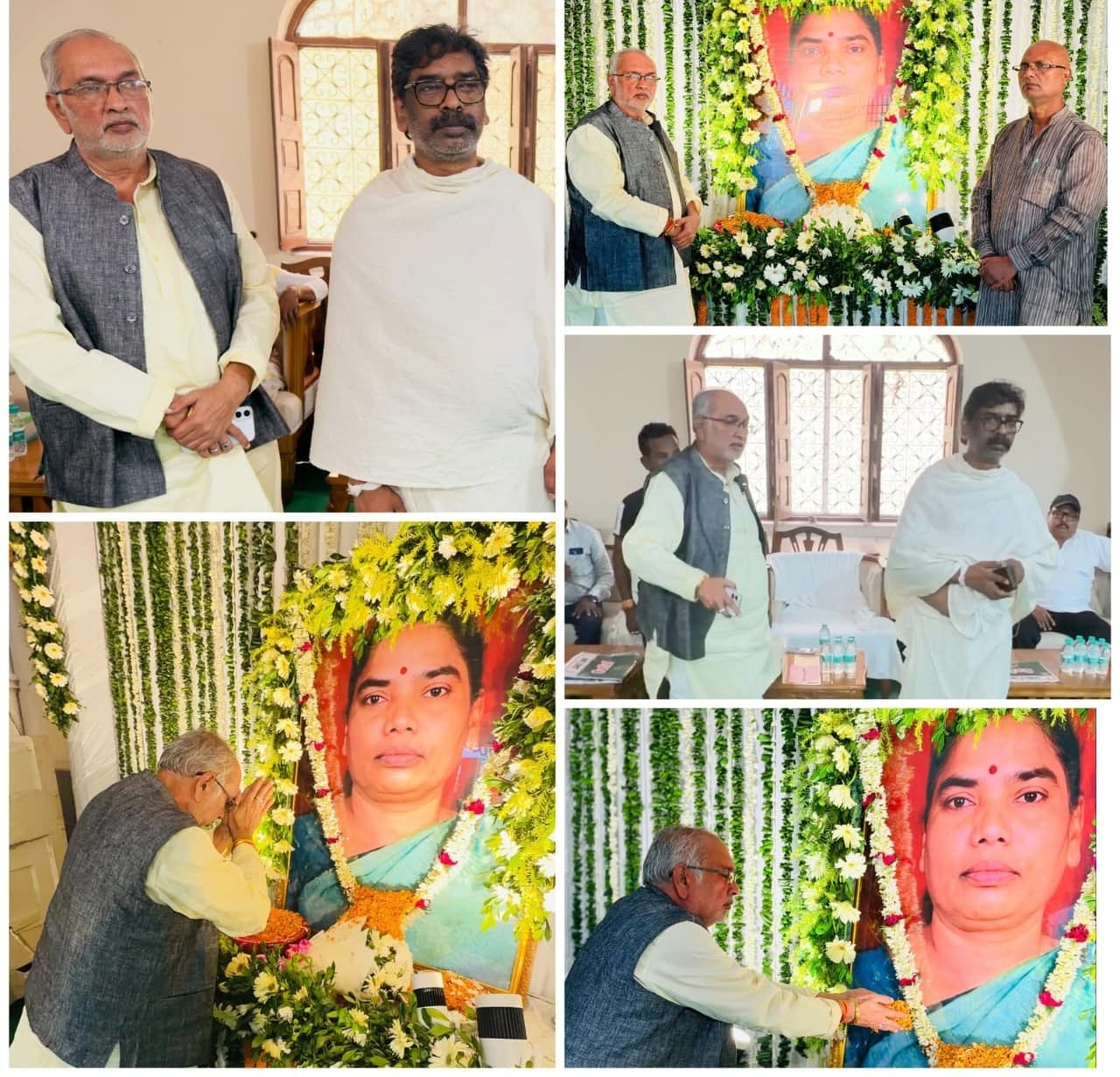 नेमरा पहुंच विधायक मनोज यादव ने रूपी सोरेन को दी श्रद्धांजलि
