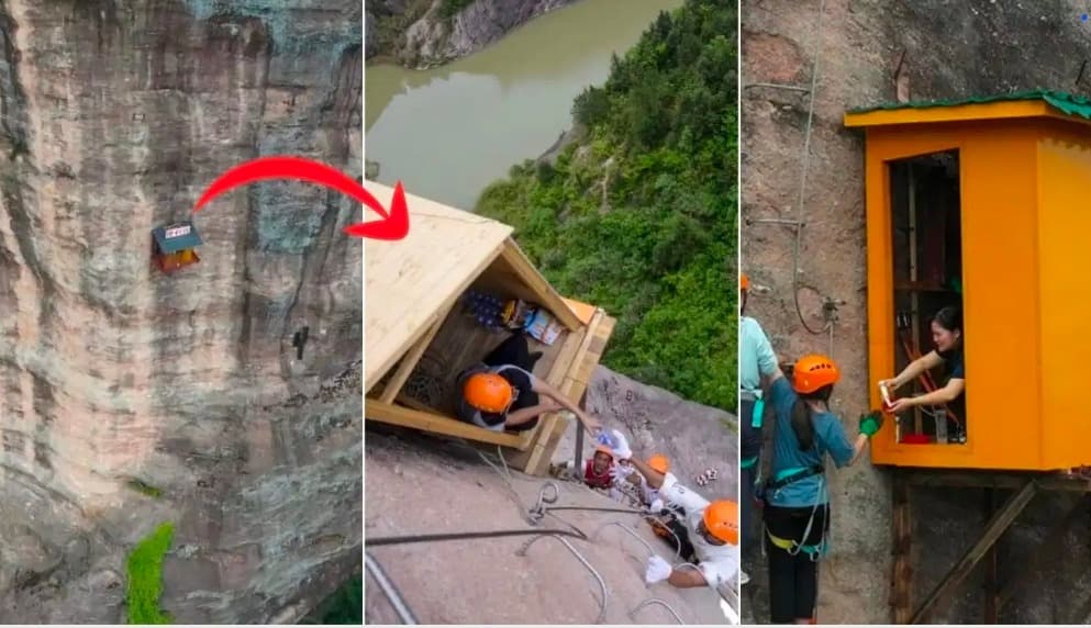 393 फीट ऊंची चट्टान पर लटकी है दुनिया की अनोखी दुकान, यहां खरीदारी के लिए पैसे से ज्यादा चाहिए हिम्मत