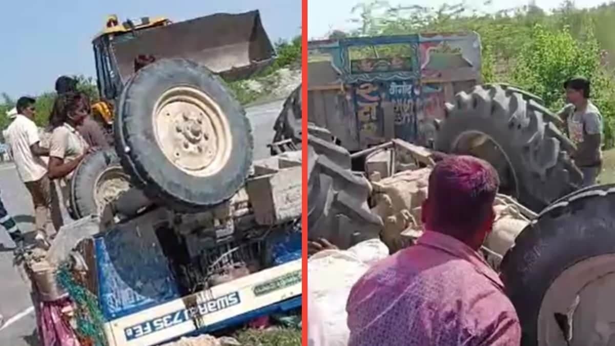 गणपति विसर्जन के दौरान ट्रॉली पलटी, चार की मौत, दर्जनों घायल