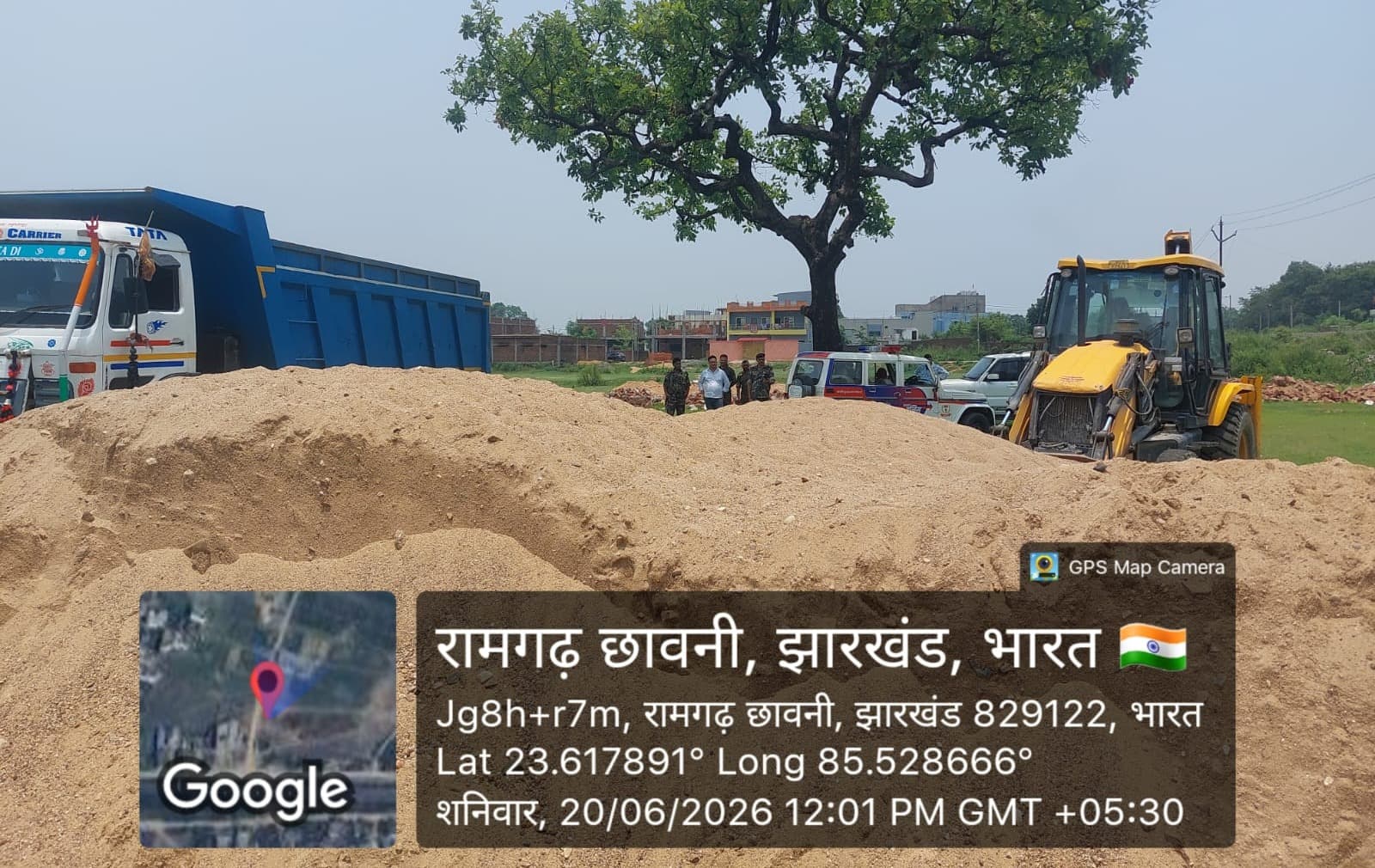 रामगढ़ में अवैध बालू भंडारण पर कार्रवाई, 5000 घनफीट बालू जब्त