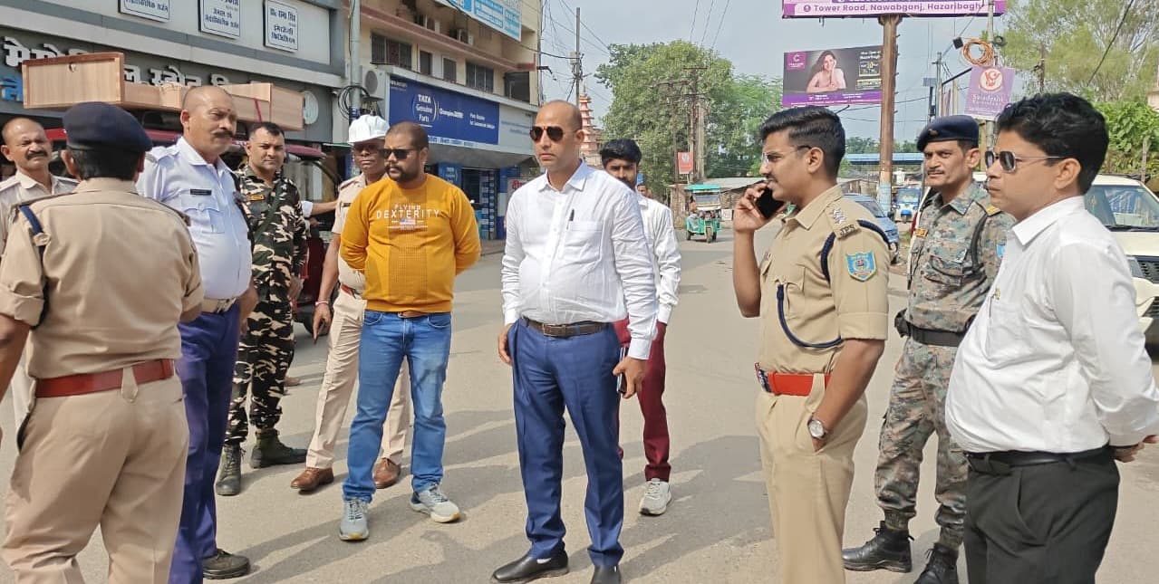 जाम से राहत की पहल हजारीबाग में वन-वे व्यवस्था का ट्रायल शुरू